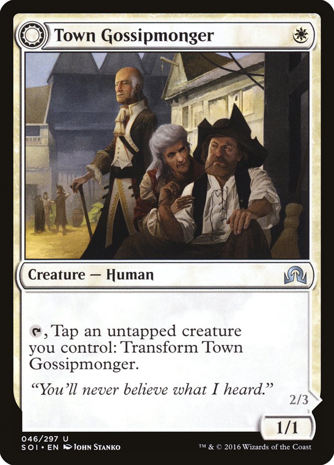 Town Gossipmonger // Incited Rabble [Shadows over Innistrad] | Impulse Games and Hobbies