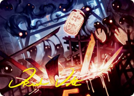 Smoke Spirits' Aid Art Card (Gold-Stamped Signature) [Kamigawa: Neon Dynasty Art Series] | Impulse Games and Hobbies