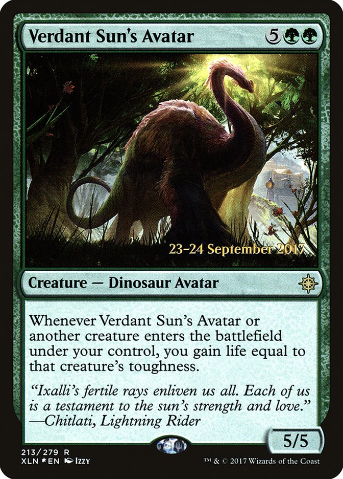 Verdant Sun's Avatar [Ixalan Prerelease Promos] | Impulse Games and Hobbies