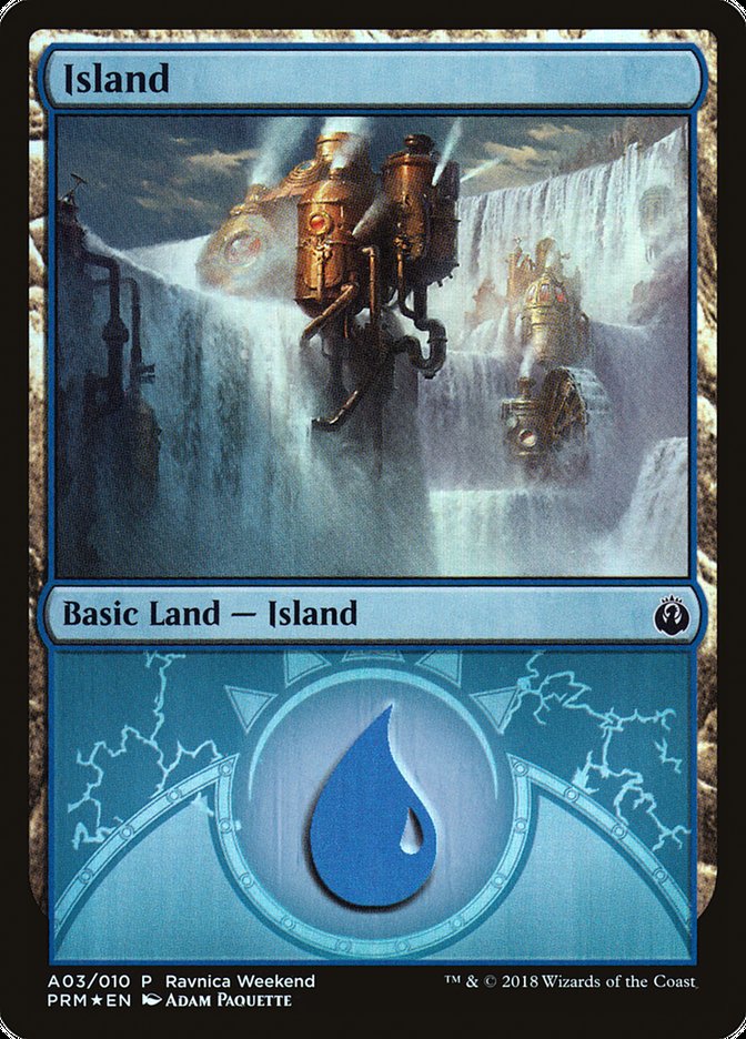 Island (A03) [Ravnica Allegiance Ravnica Weekend] | Impulse Games and Hobbies