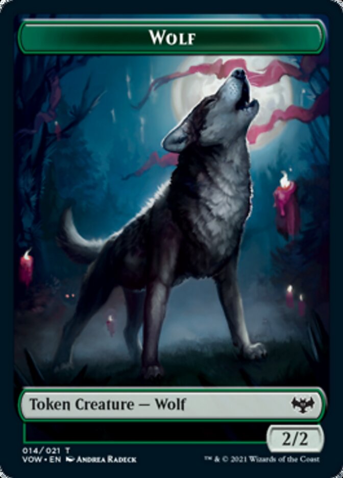 Wolf Token (014) [Innistrad: Crimson Vow Tokens] | Impulse Games and Hobbies