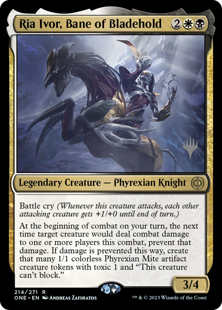 Ria Ivor, Bane of Bladehold (Promo Pack) [Phyrexia: All Will Be One Promos] | Impulse Games and Hobbies