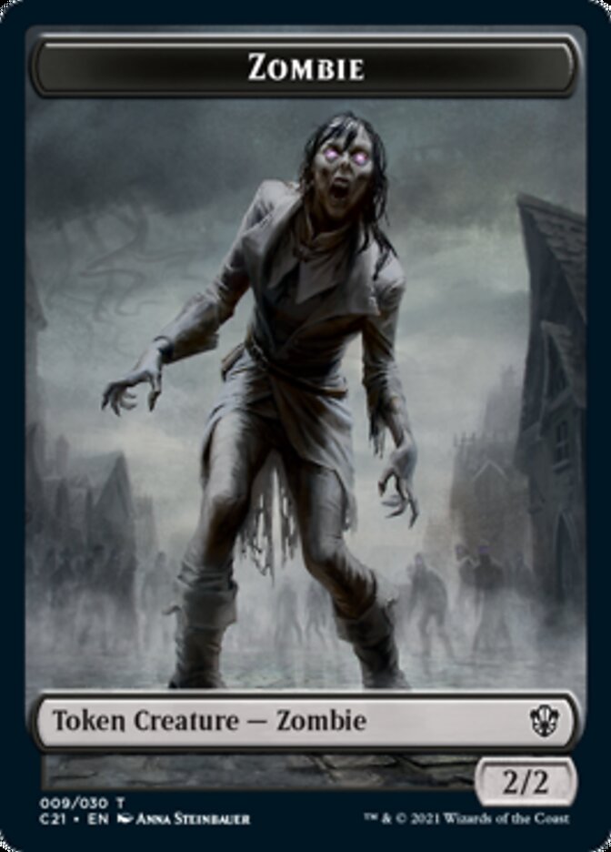 Zombie // Spirit Token [Commander 2021 Tokens] | Impulse Games and Hobbies