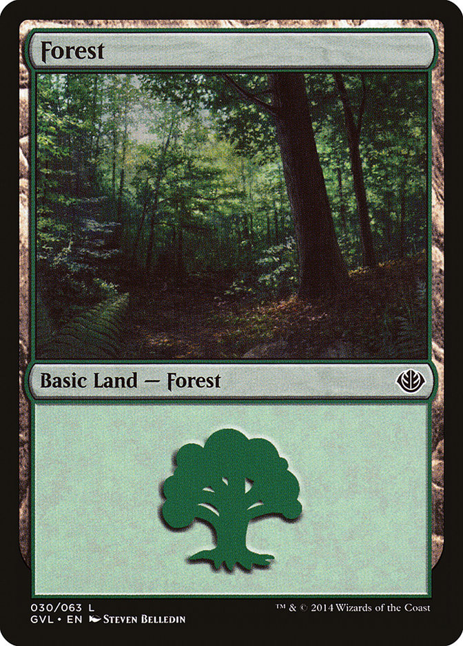 Forest (30) (Garruk vs. Liliana) [Duel Decks Anthology] | Impulse Games and Hobbies