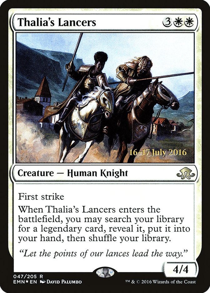 Thalia's Lancers [Eldritch Moon Prerelease Promos] | Impulse Games and Hobbies
