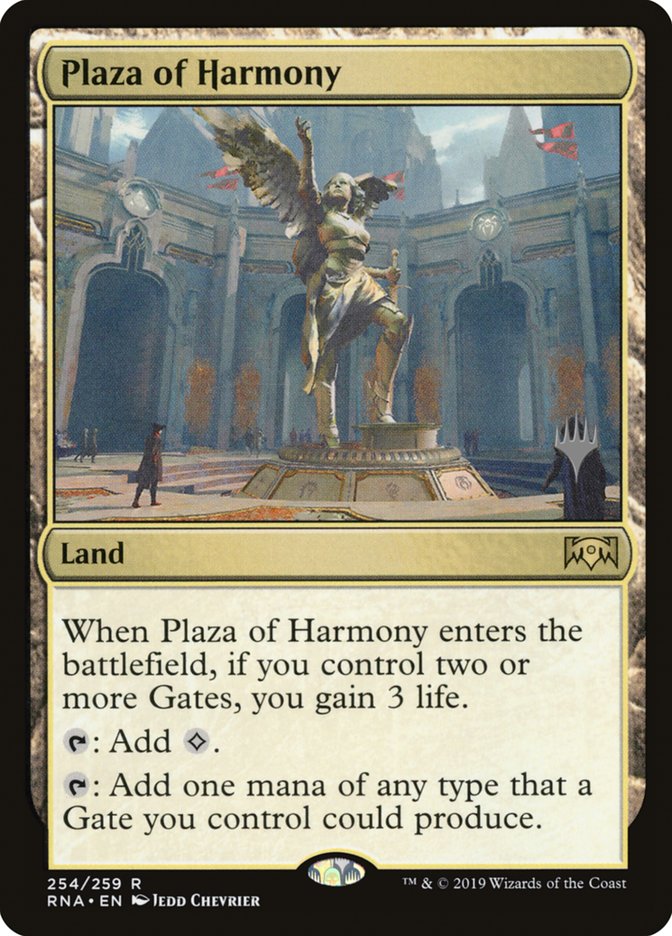 Plaza of Harmony (Promo Pack) [Ravnica Allegiance Promos] | Impulse Games and Hobbies