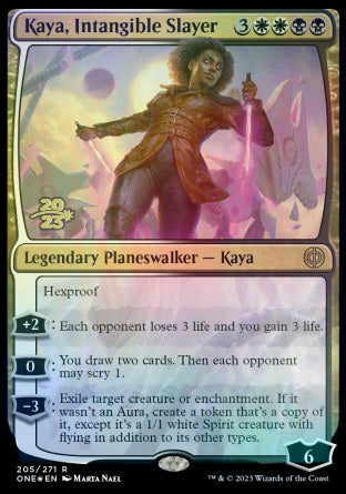 Kaya, Intangible Slayer [Phyrexia: All Will Be One Prerelease Promos] | Impulse Games and Hobbies