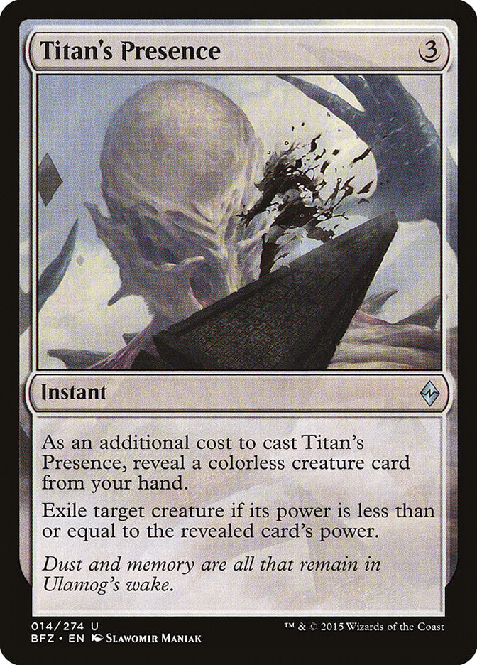 Titan's Presence [Battle for Zendikar] | Impulse Games and Hobbies