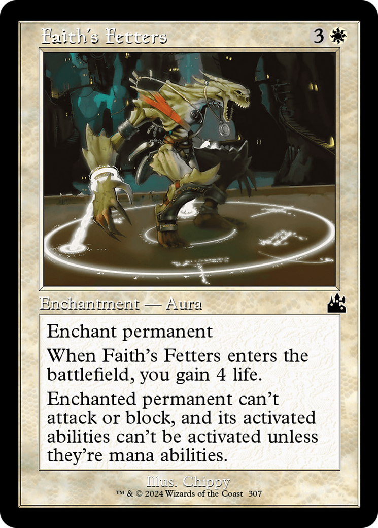 Faith's Fetters (Retro Frame) [Ravnica Remastered] | Impulse Games and Hobbies