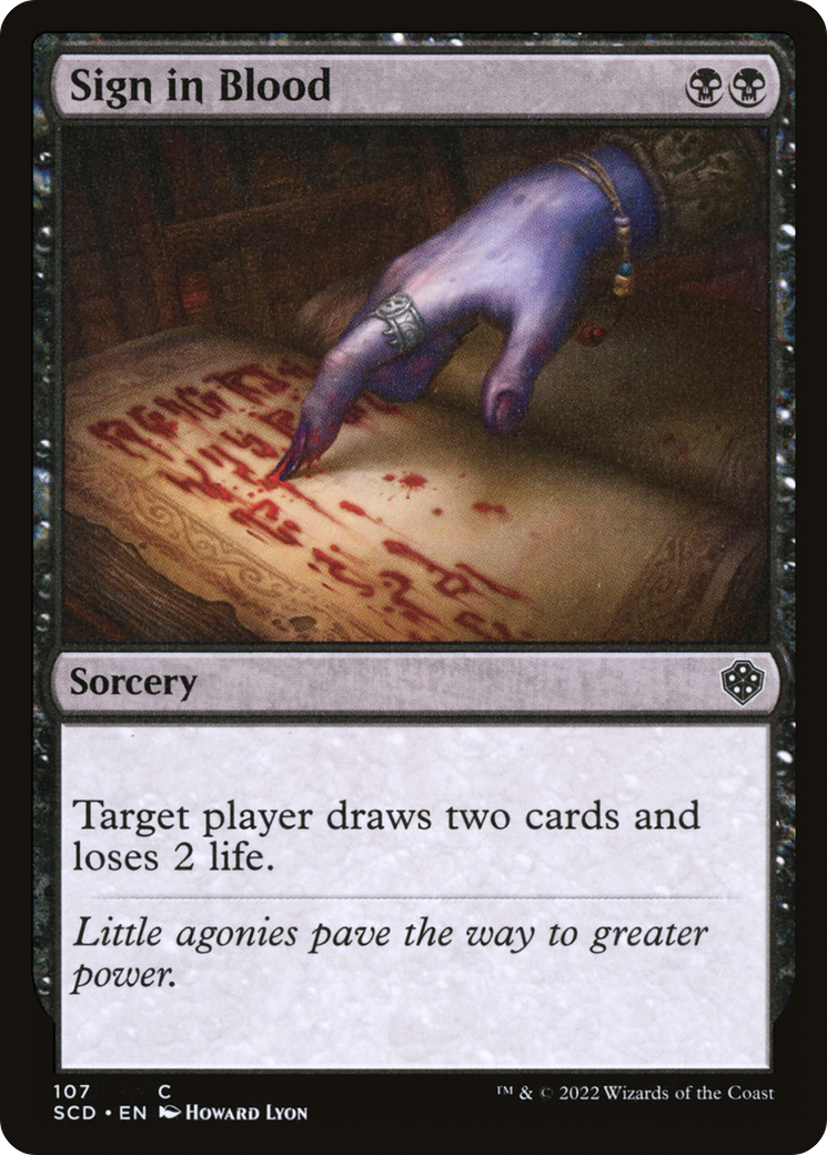 Sign in Blood [Starter Commander Decks] | Impulse Games and Hobbies
