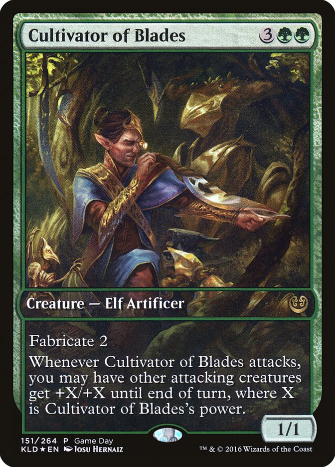 Cultivator of Blades (Game Day) (Full Art) [Kaladesh Promos] | Impulse Games and Hobbies