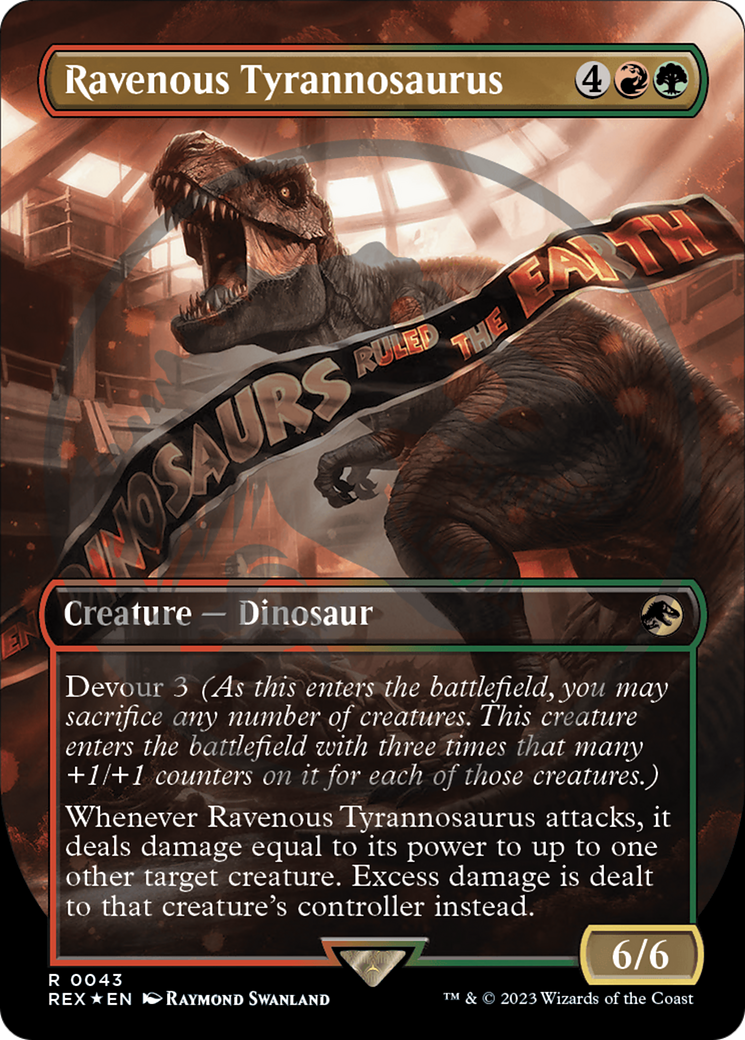 Ravenous Tyrannosaurus Emblem (Borderless) [Jurassic World Collection Tokens] | Impulse Games and Hobbies