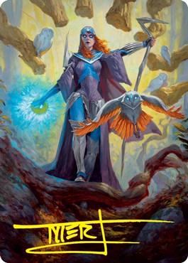 Kasmina, Enigma Sage Art Card (Gold-Stamped Signature) [Strixhaven: School of Mages Art Series] | Impulse Games and Hobbies