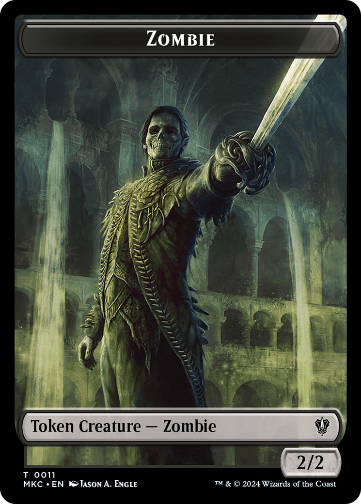 Copy // Zombie Double-Sided Token [Murders at Karlov Manor Commander Tokens] | Impulse Games and Hobbies