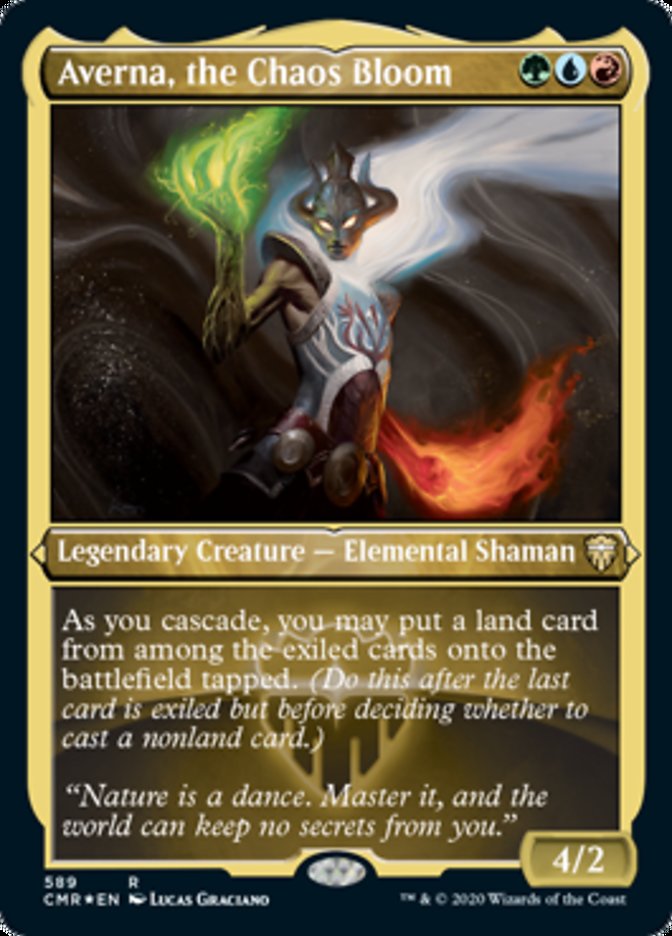 Averna, the Chaos Bloom (Etched) [Commander Legends] | Impulse Games and Hobbies