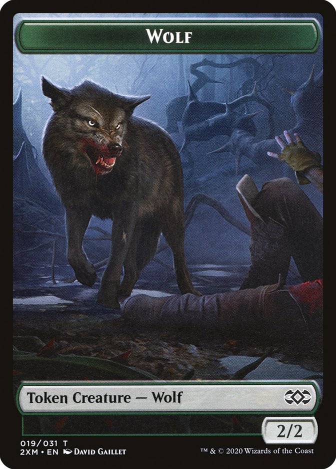 Wolf Token [Double Masters Tokens] | Impulse Games and Hobbies