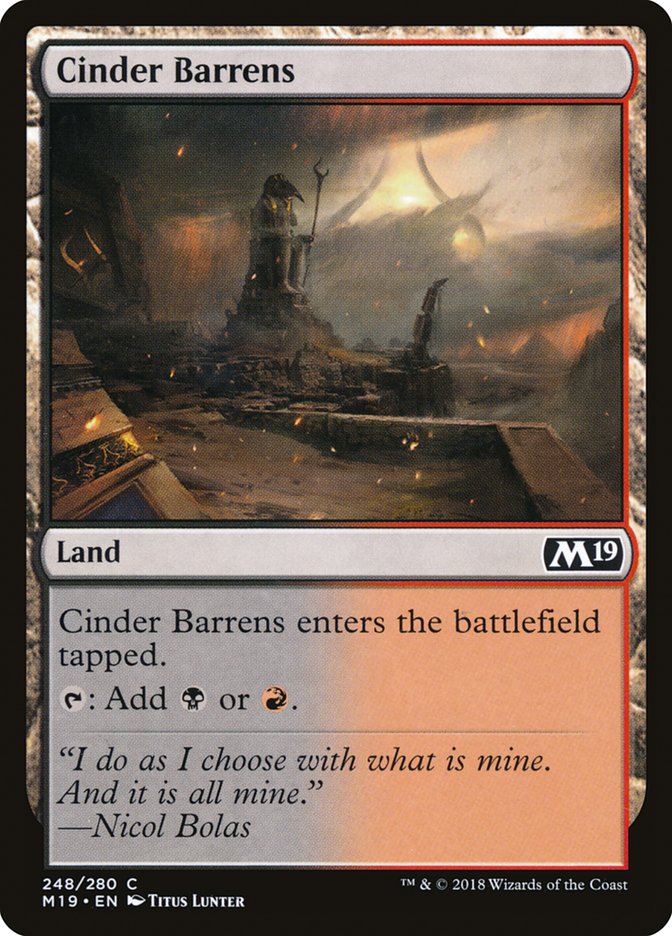 Cinder Barrens [Core Set 2019] | Impulse Games and Hobbies