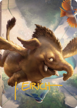 Lulu, Loyal Hollyphant Art Card (18) (Gold-Stamped Signature) [Commander Legends: Battle for Baldur's Gate Art Series] | Impulse Games and Hobbies