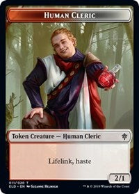 Human Cleric // Food (17) Double-sided Token [Throne of Eldraine Tokens] | Impulse Games and Hobbies