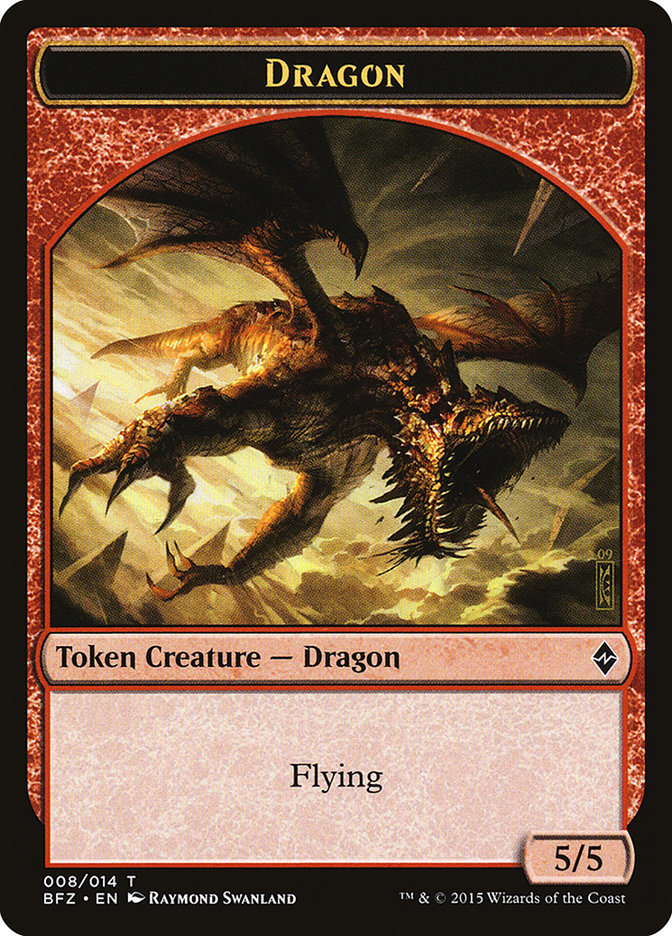 Dragon Token [Battle for Zendikar Tokens] | Impulse Games and Hobbies