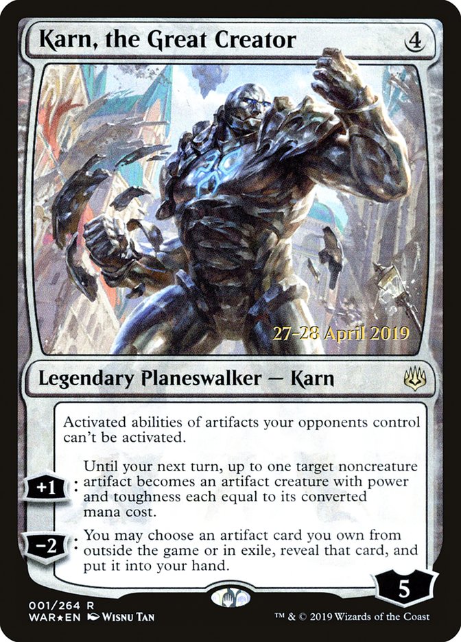 Karn, the Great Creator  [War of the Spark Prerelease Promos] | Impulse Games and Hobbies