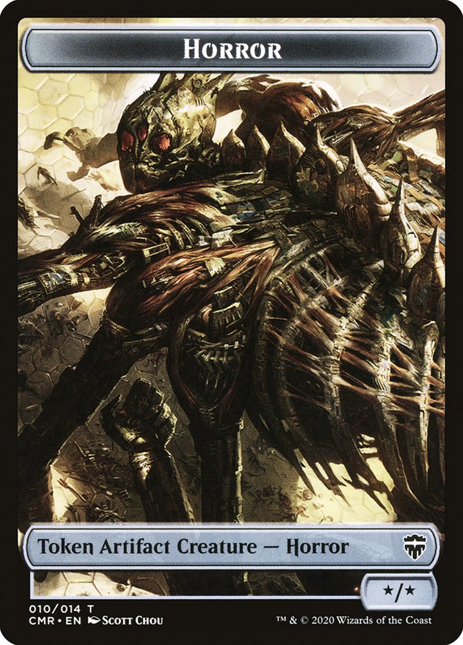 Horror // Zombie Token [Commander Legends Tokens] | Impulse Games and Hobbies