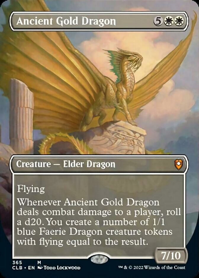 Ancient Gold Dragon (Borderless Alternate Art) [Commander Legends: Battle for Baldur's Gate] | Impulse Games and Hobbies