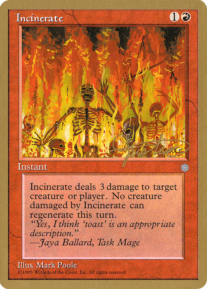 Incinerate (Mark Justice) [Pro Tour Collector Set] | Impulse Games and Hobbies