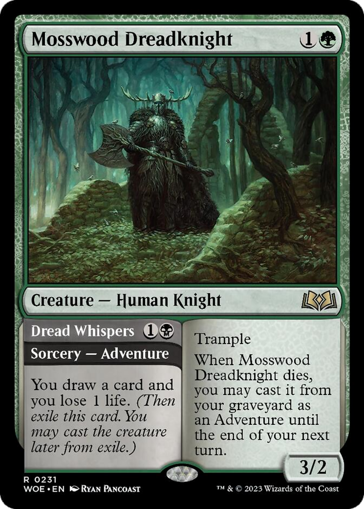 Mosswood Dreadknight // Dread Whispers [Wilds of Eldraine] | Impulse Games and Hobbies