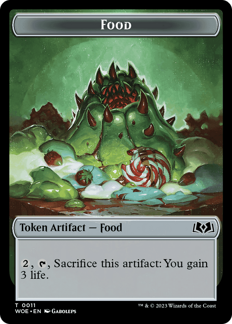 Elemental // Food (0011) Double-Sided Token [Wilds of Eldraine Tokens] | Impulse Games and Hobbies