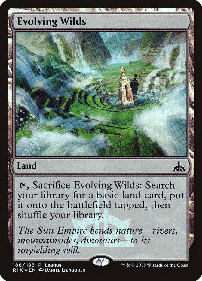 Evolving Wilds (League) [Rivals of Ixalan Promos] | Impulse Games and Hobbies