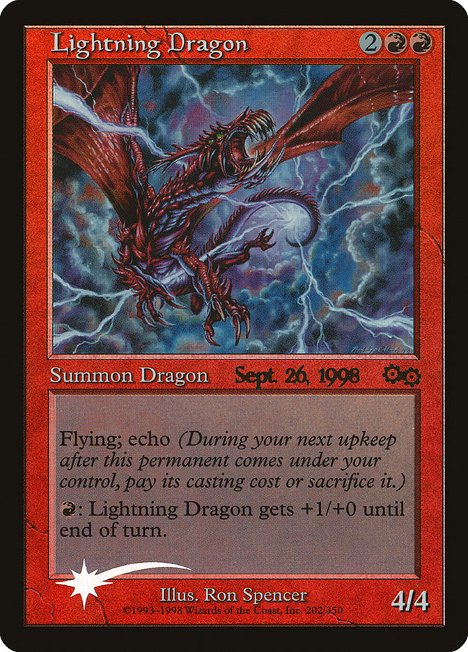 Lightning Dragon [Urza's Saga Promos] | Impulse Games and Hobbies