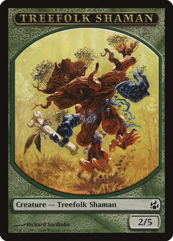 Treefolk Shaman Token [Morningtide Tokens] | Impulse Games and Hobbies