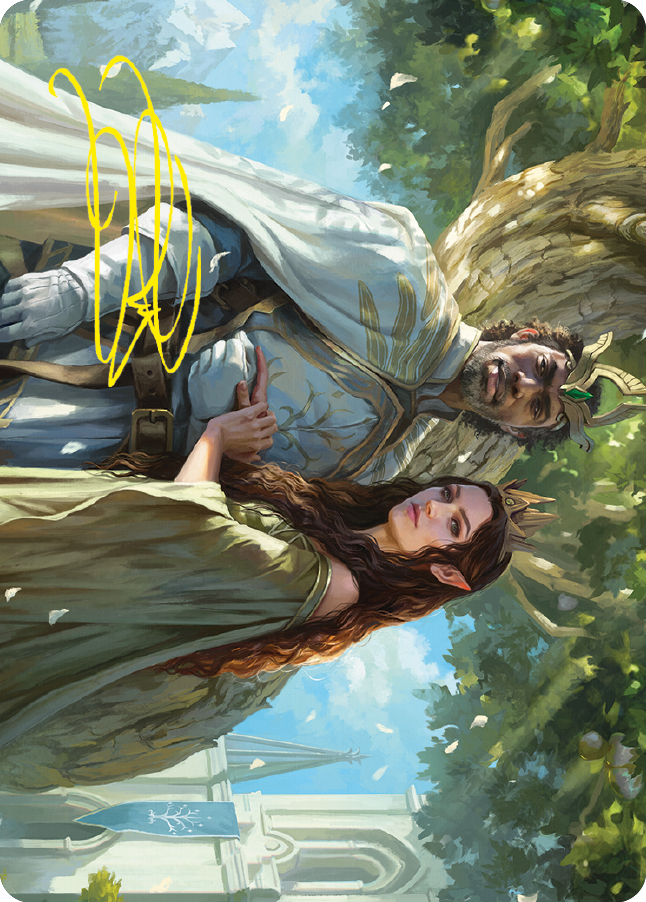 Aragorn and Arwen, Wed Art Card (Gold-Stamped Signature) [The Lord of the Rings: Tales of Middle-earth Art Series] | Impulse Games and Hobbies