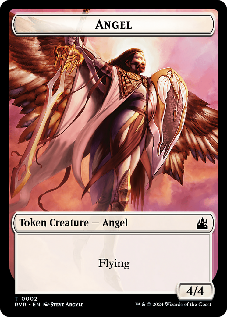 Goblin (0008) // Angel (0002) Double-Sided Token [Ravnica Remastered Tokens] | Impulse Games and Hobbies