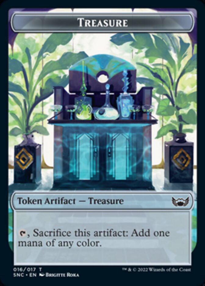 Treasure (016) // Rhino Warrior Double-sided Token [Streets of New Capenna Tokens] | Impulse Games and Hobbies