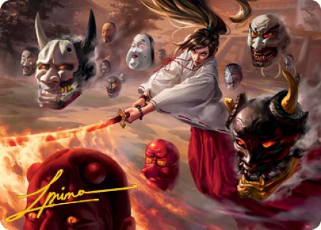 Unquenchable Fury Art Card (Gold-Stamped Signature) [Kamigawa: Neon Dynasty Art Series] | Impulse Games and Hobbies