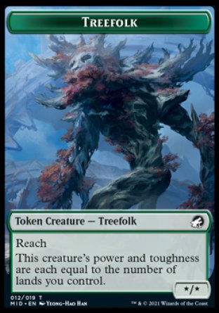 Treefolk Token [Innistrad: Midnight Hunt Tokens] | Impulse Games and Hobbies