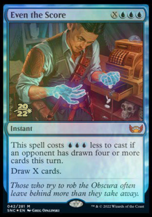 Even the Score [Streets of New Capenna Prerelease Promos] | Impulse Games and Hobbies