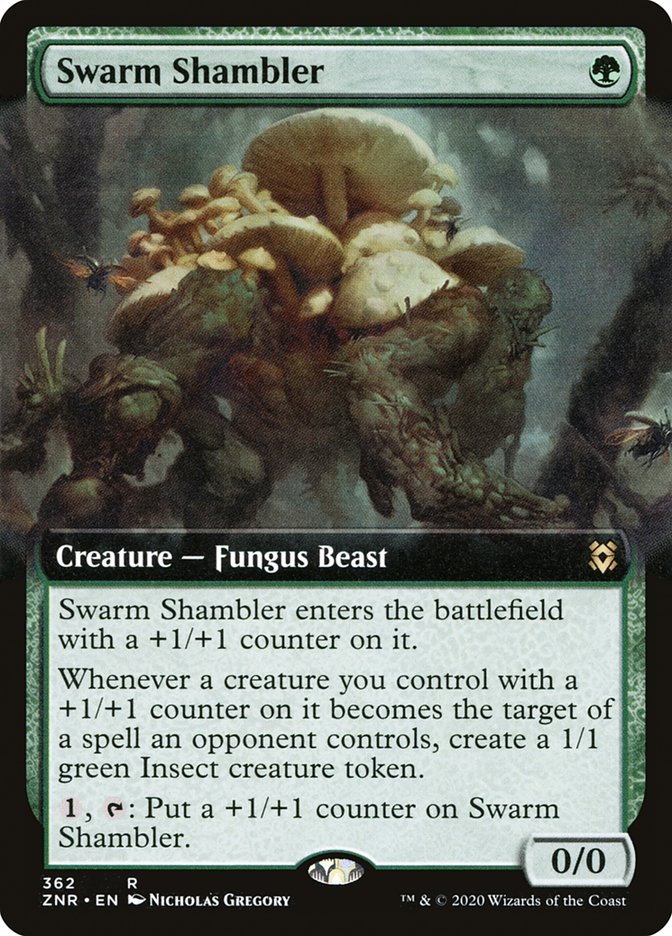 Swarm Shambler (Extended Art) [Zendikar Rising] | Impulse Games and Hobbies