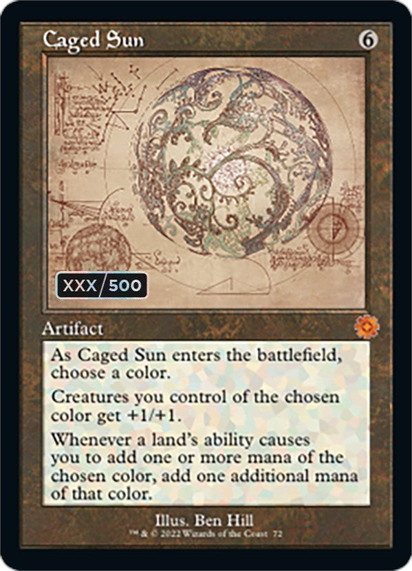 Caged Sun (Retro Schematic) (Serial Numbered) [The Brothers' War Retro Artifacts] | Impulse Games and Hobbies