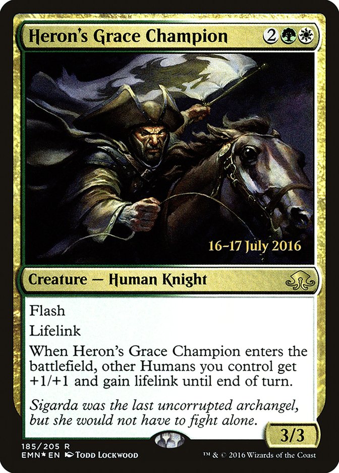 Heron's Grace Champion [Eldritch Moon Prerelease Promos] | Impulse Games and Hobbies