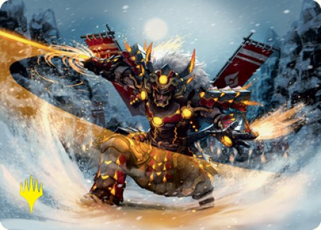 Asari Captain Art Card (Gold-Stamped Signature) [Kamigawa: Neon Dynasty Art Series] | Impulse Games and Hobbies