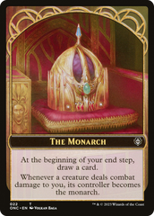 The Monarch // Golem Double-Sided Token [Phyrexia: All Will Be One Commander Tokens] | Impulse Games and Hobbies
