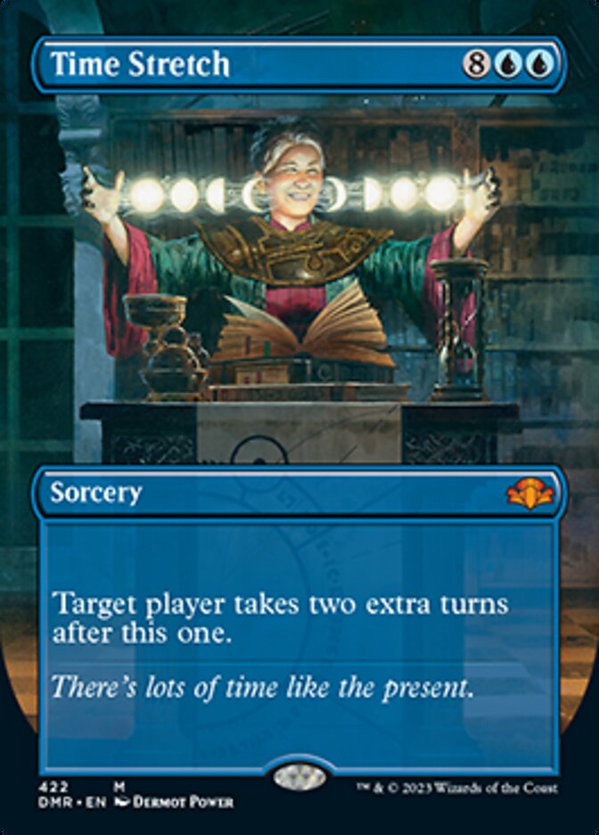 Time Stretch (Borderless Alternate Art) [Dominaria Remastered] | Impulse Games and Hobbies