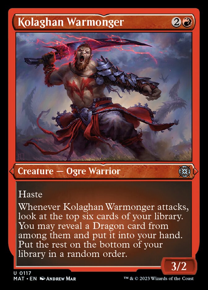 Kolaghan Warmonger (Foil Etched) [March of the Machine: The Aftermath] | Impulse Games and Hobbies