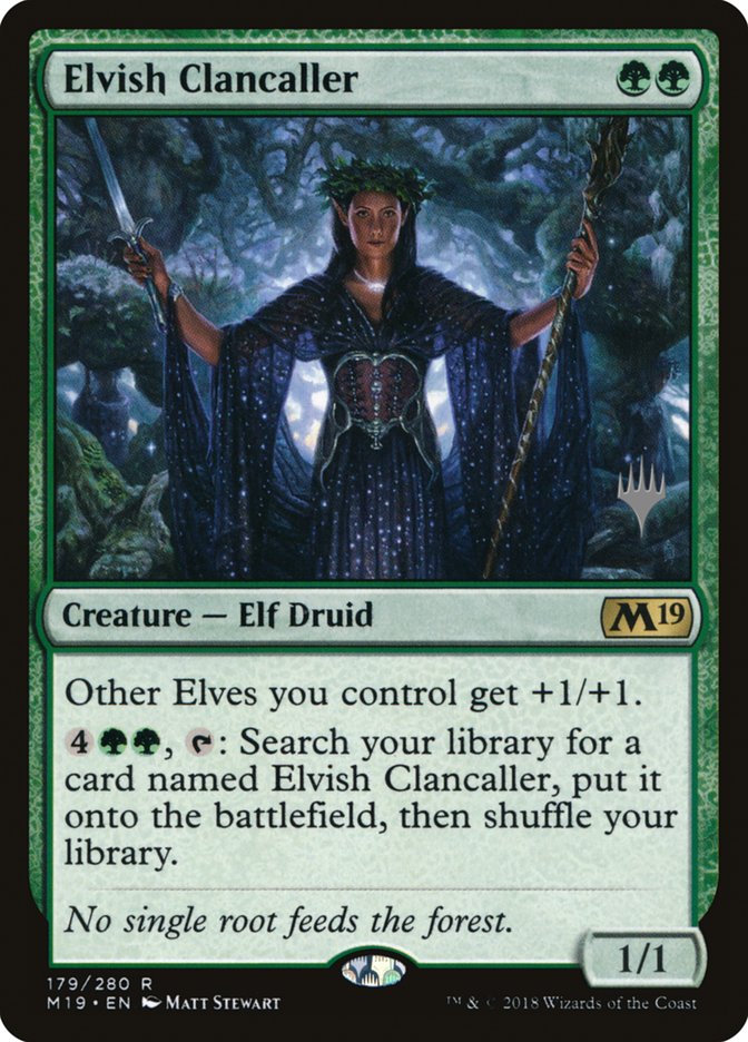 Elvish Clancaller (Promo Pack) [Core Set 2019 Promos] | Impulse Games and Hobbies