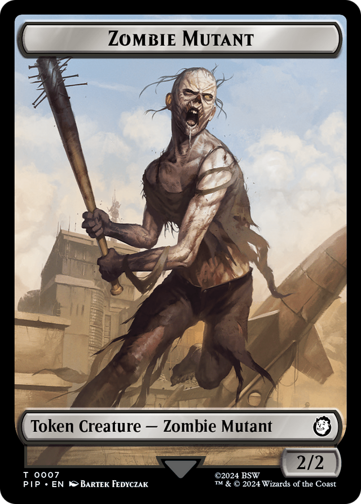 Zombie Mutant // Copy Double-Sided Token [Fallout Tokens] | Impulse Games and Hobbies