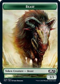 Beast // Cat (011) Double-sided Token [Core Set 2021 Tokens] | Impulse Games and Hobbies