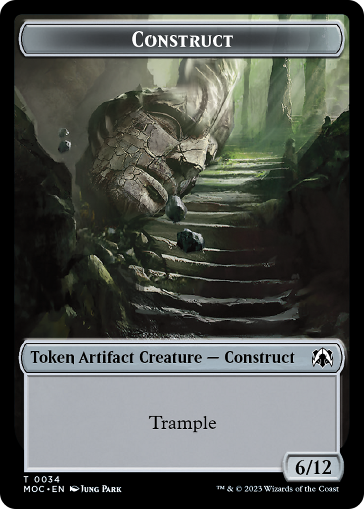 Phyrexian Golem // Construct Double-Sided Token [March of the Machine Commander Tokens] | Impulse Games and Hobbies